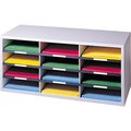 Fellowes Literature Organizer, 12-Cmptmnt, 29"x11-7/8"x12-15/16", DVGY FEL25004